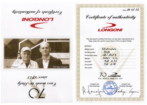 longoni old certificate
